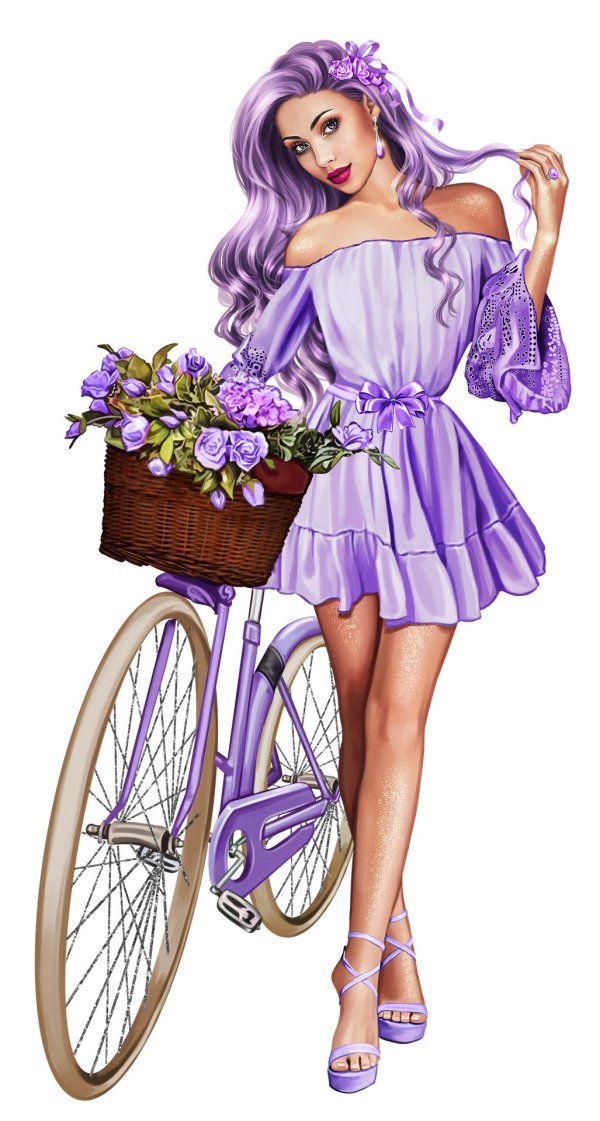 С девушками нарисованные с надписями