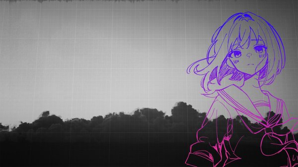 На рабочий стол девушка из аниме