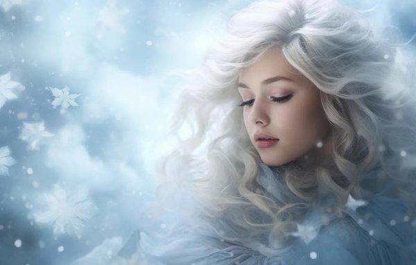 На рабочий стол зима и девушка