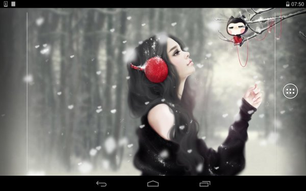 На рабочий стол зима и девушка