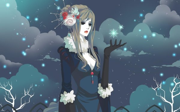 На рабочий стол зима и девушка