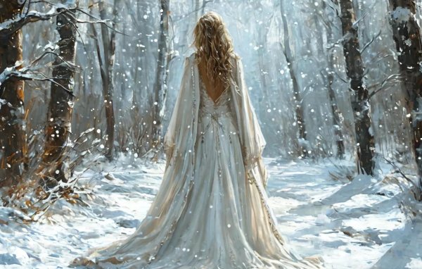 На рабочий стол зима и девушка