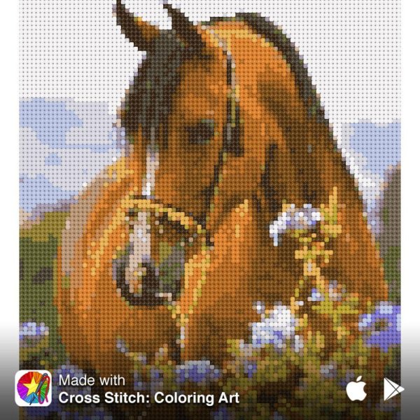 вышивка лошади