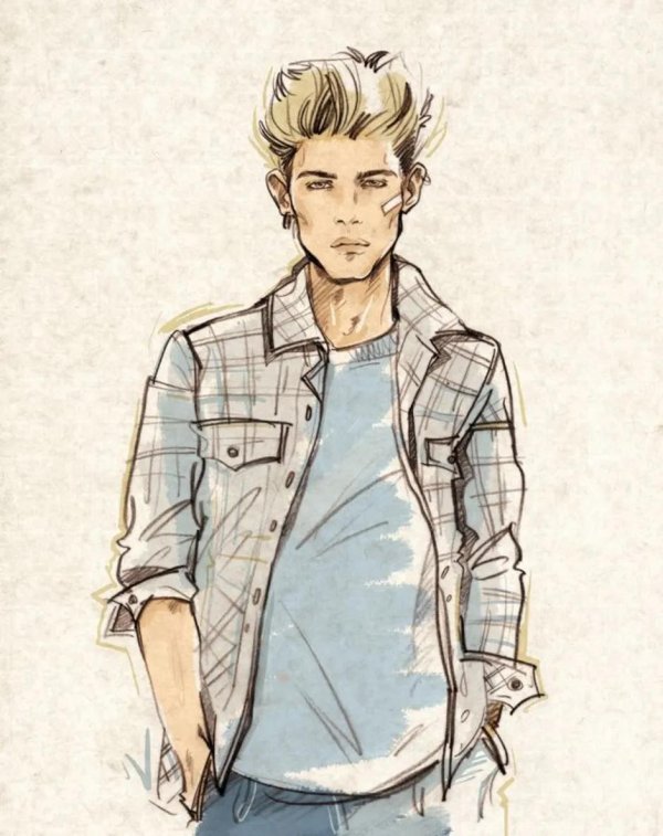 Мужчины нарисованные