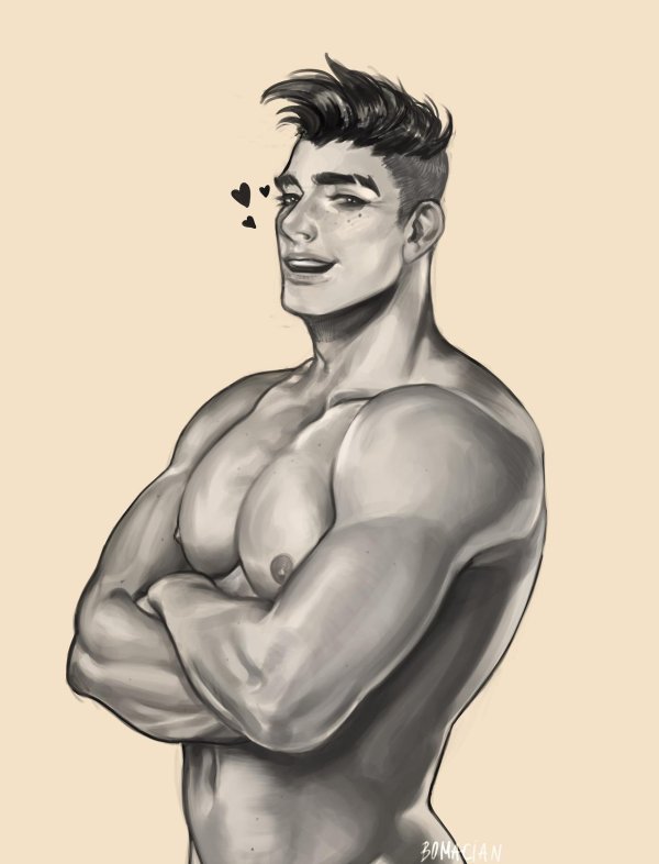 Мужчины нарисованные