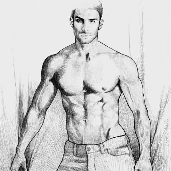 Мужчины нарисованные