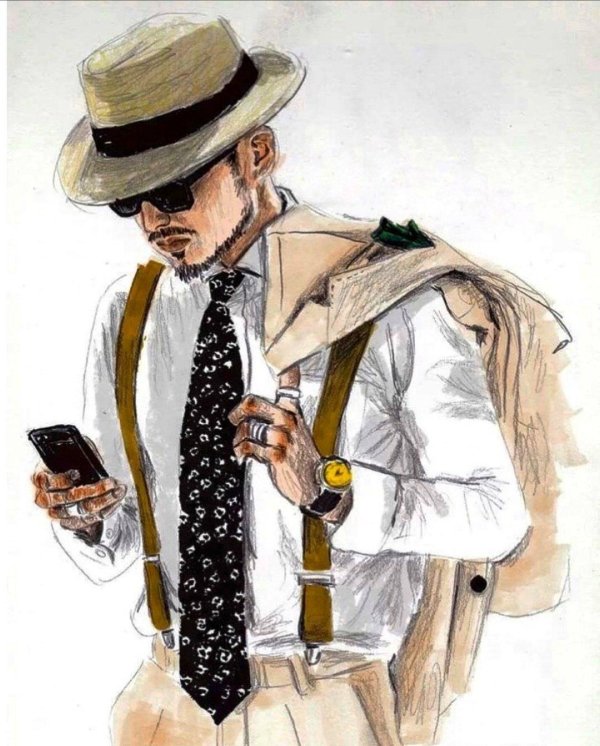 Мужчины нарисованные