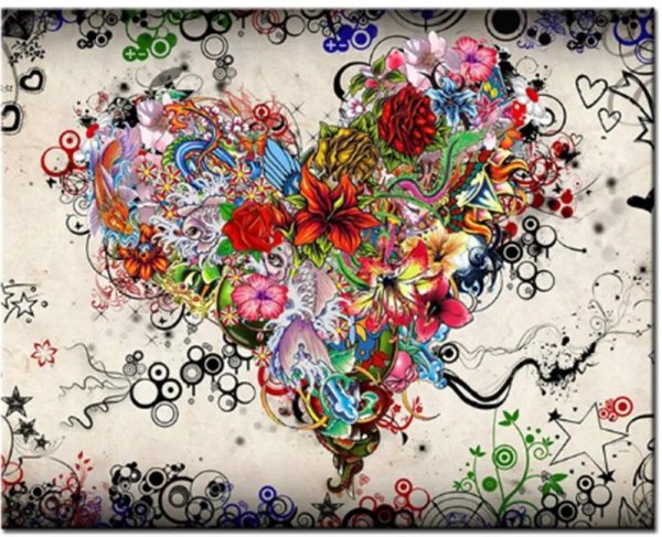 разноцветное сердце