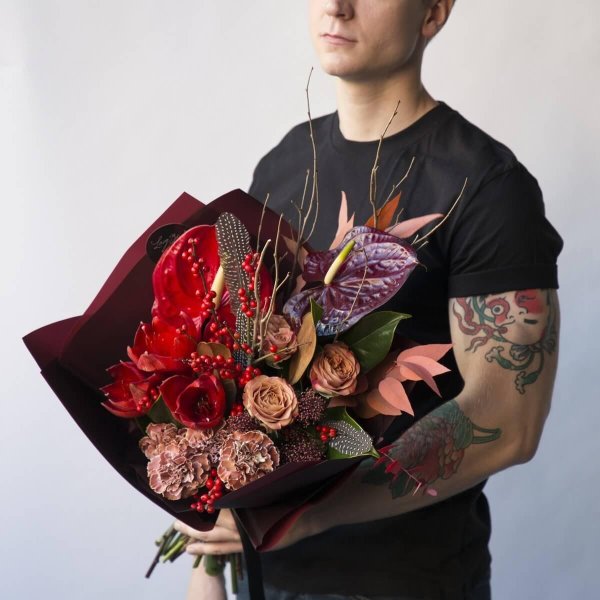 Букеты цветов для мужчины