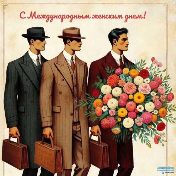 Мужчины поздравляют с 8 марта
