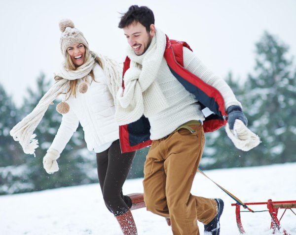 Мужчины зимой