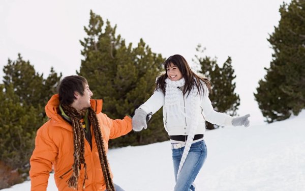 Мужчины зимой