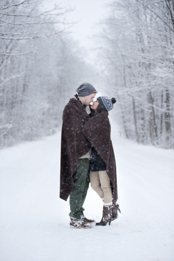 Мужчины зимой