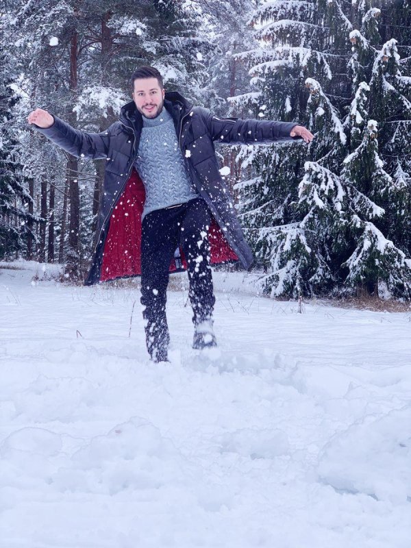 Мужчины зимой