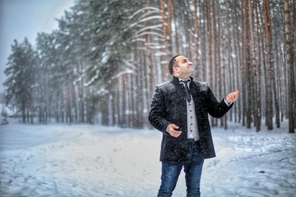 Мужчины зимой