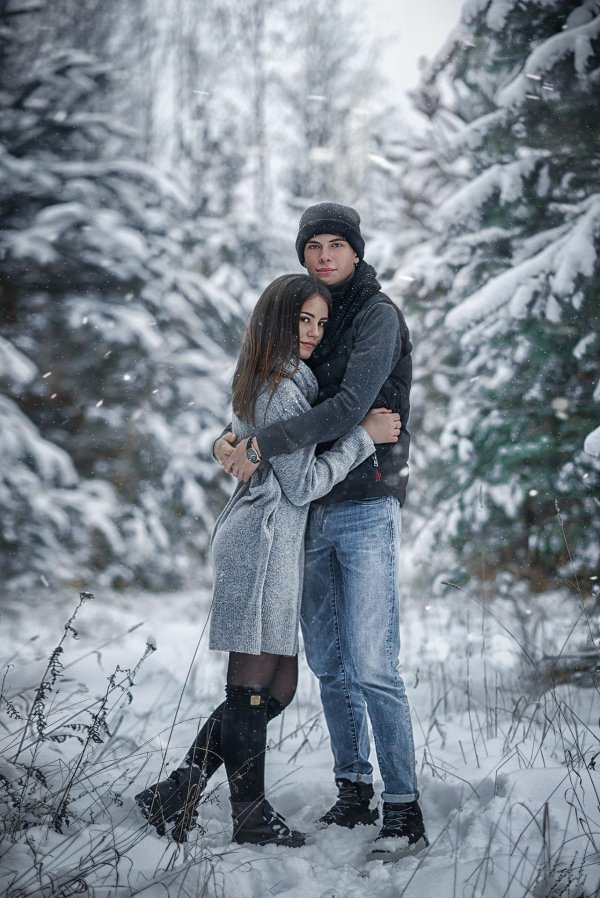 Мужчины зимой