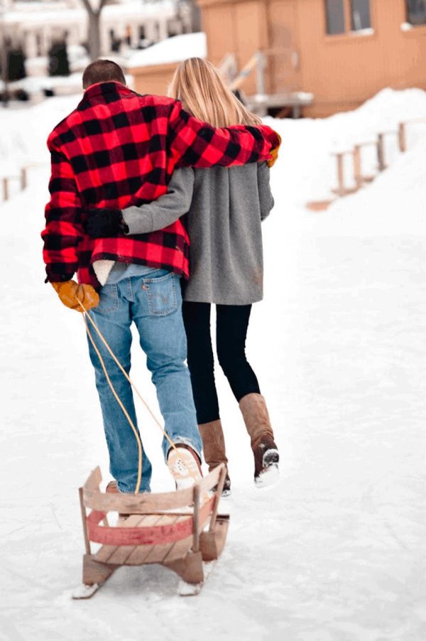 Мужчины зимой