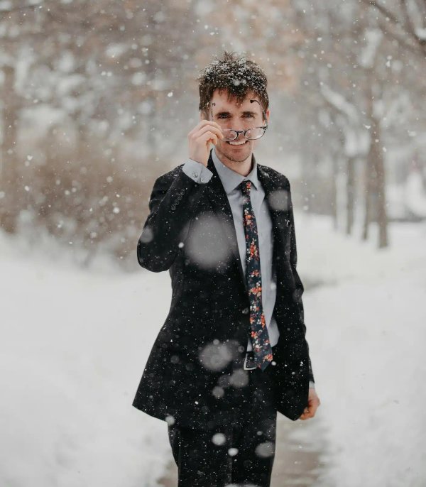 Мужчины зимой