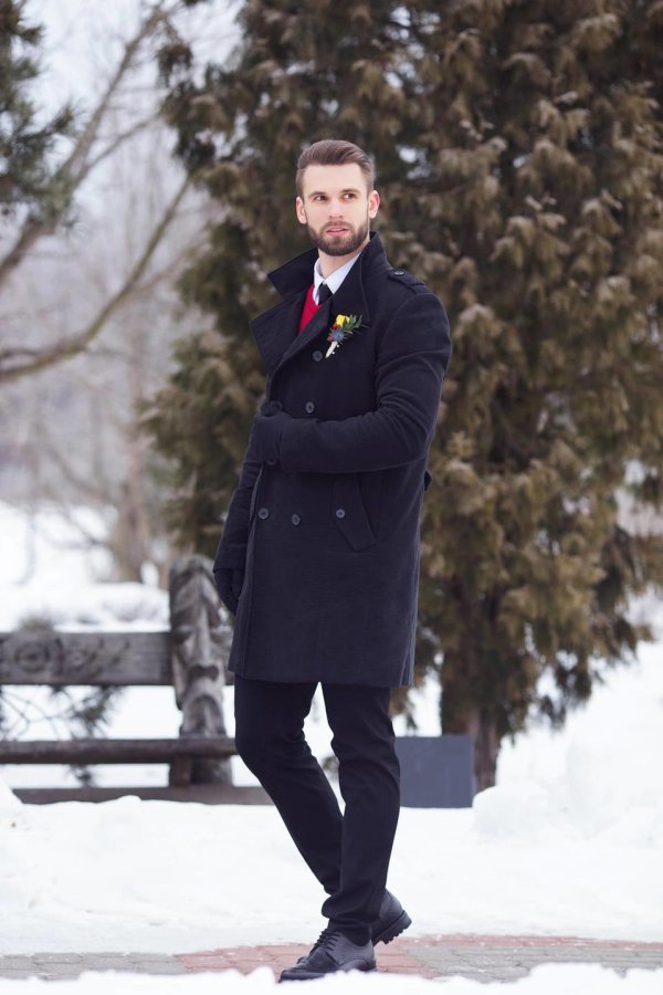 Мужчины зимой