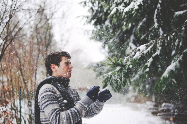 Мужчины зимой