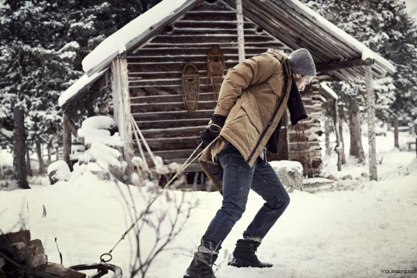 Мужчины зимой