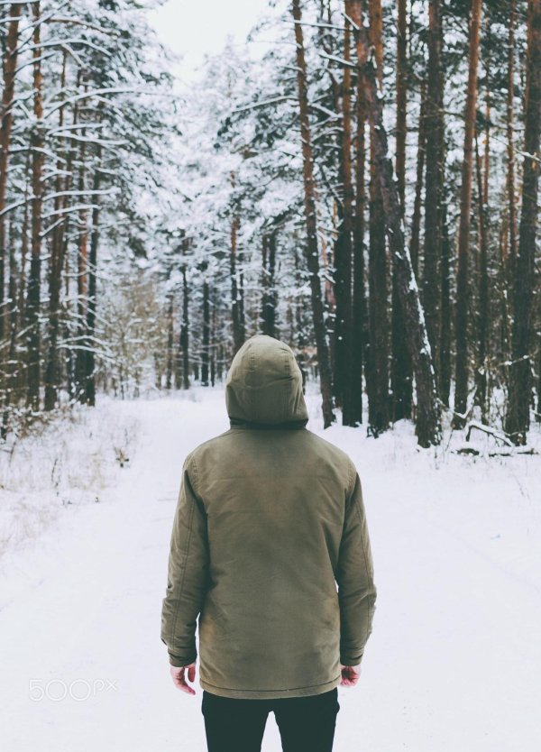 Мужчины зимой