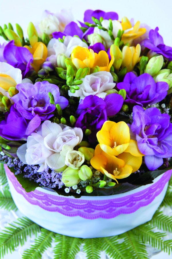 красивый букет весенних цветов