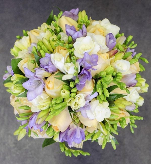 С цветами фрезия