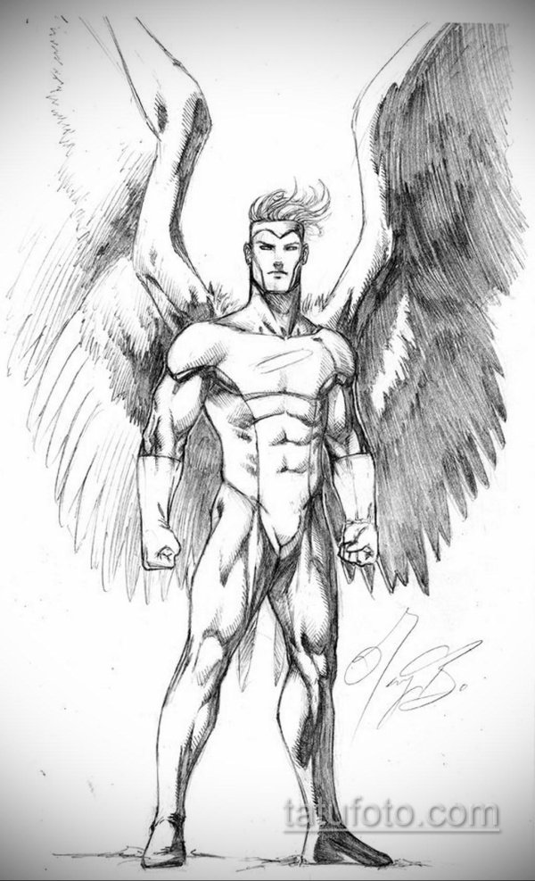 Ангелы мужчины нарисованные