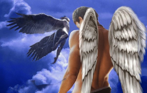 Ангелы мужчины нарисованные