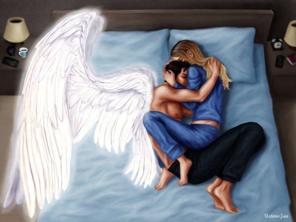 Ангелы мужчины нарисованные
