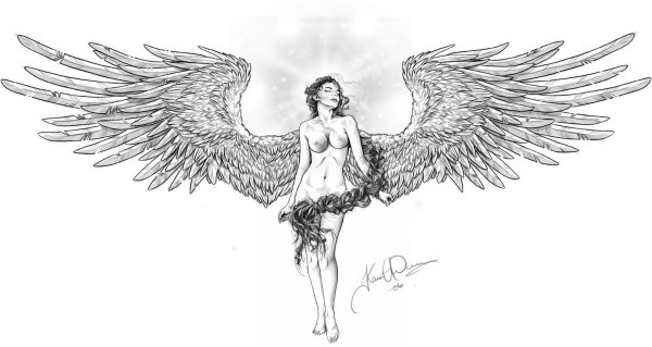 Ангелы мужчины нарисованные