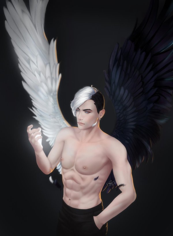 Ангелы мужчины нарисованные