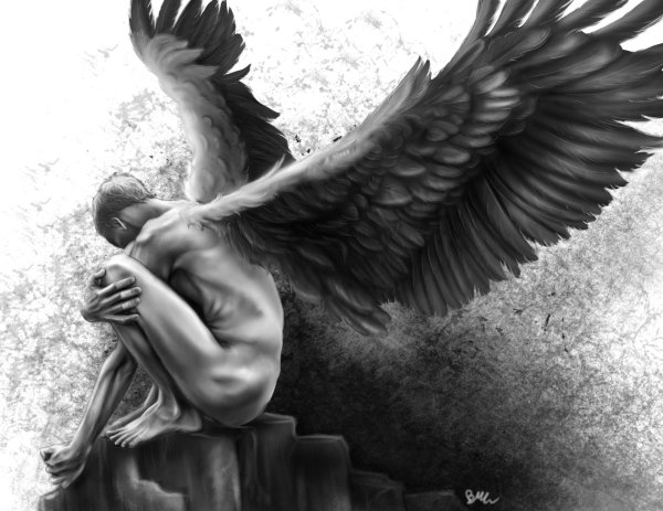 Ангелы мужчины нарисованные
