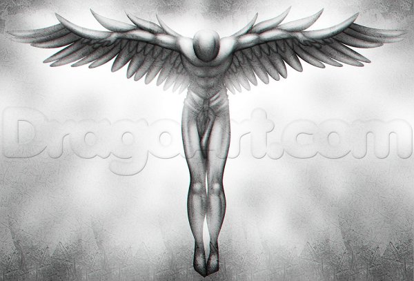 Ангелы мужчины нарисованные