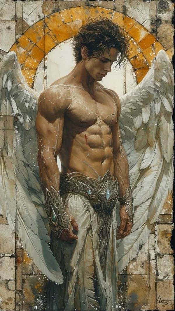 Ангелы мужчины нарисованные