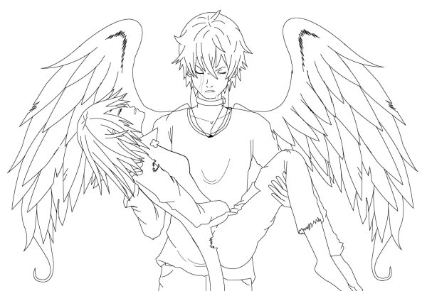 Ангелы мужчины нарисованные