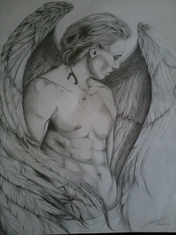 Ангелы мужчины нарисованные