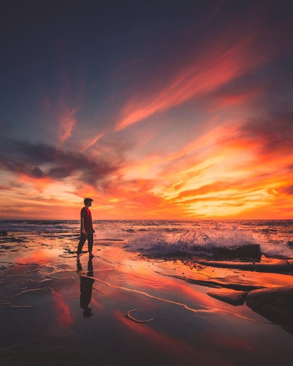 Мужчины на закате