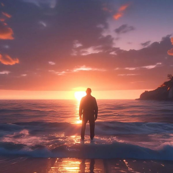 Мужчины на закате