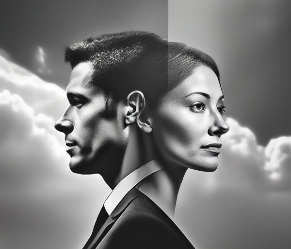 Два мужчины и женщина