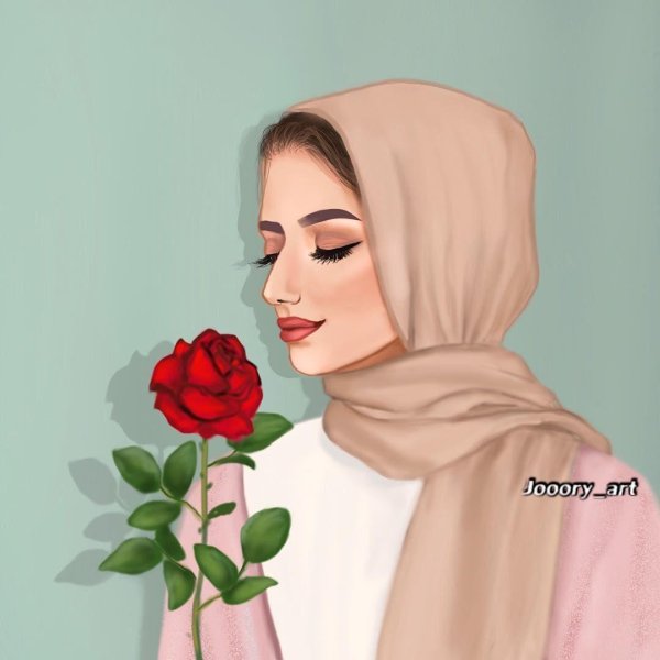 девочка в хиджабе рисунок