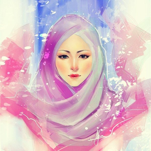 Мусульманка с цветами