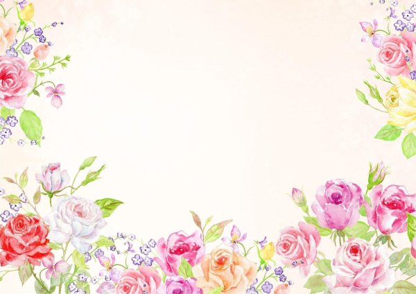 подложка с цветами вертикальная