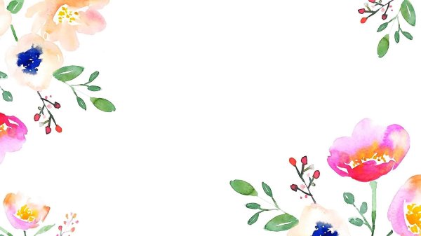 рамка из акварельных цветов