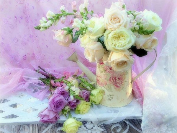 букет в пастельных тонах