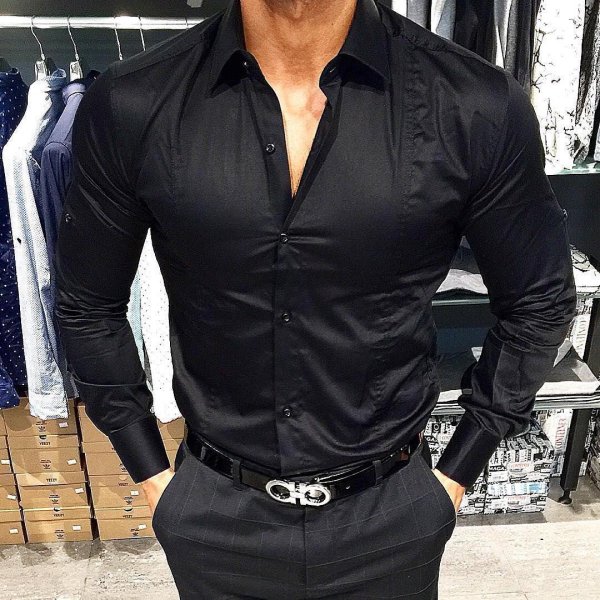 черная рубашка