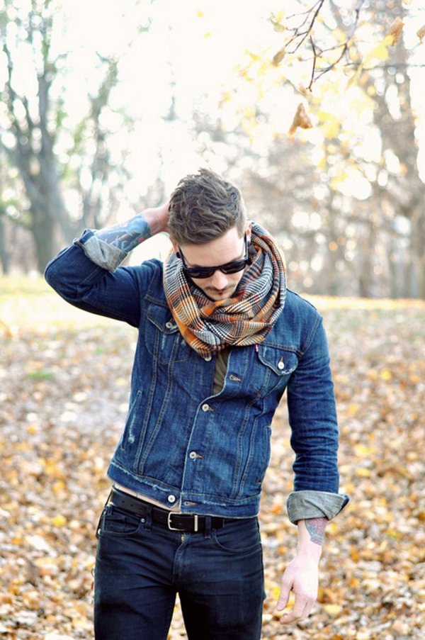 парень осень