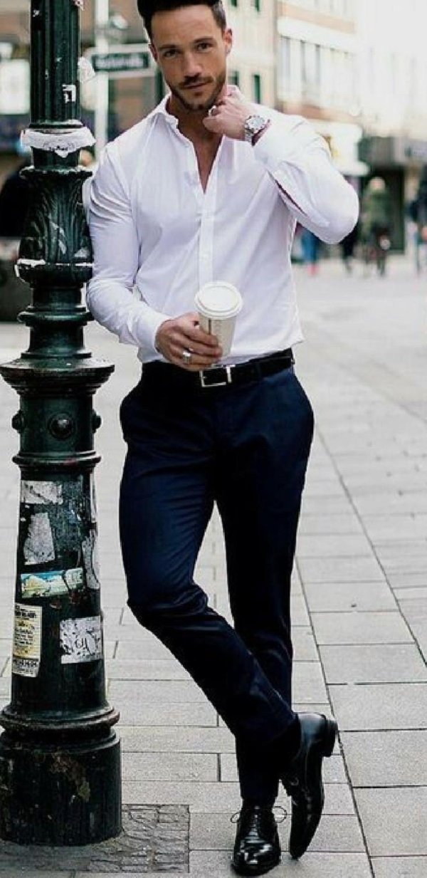 красивый стильный мужчина