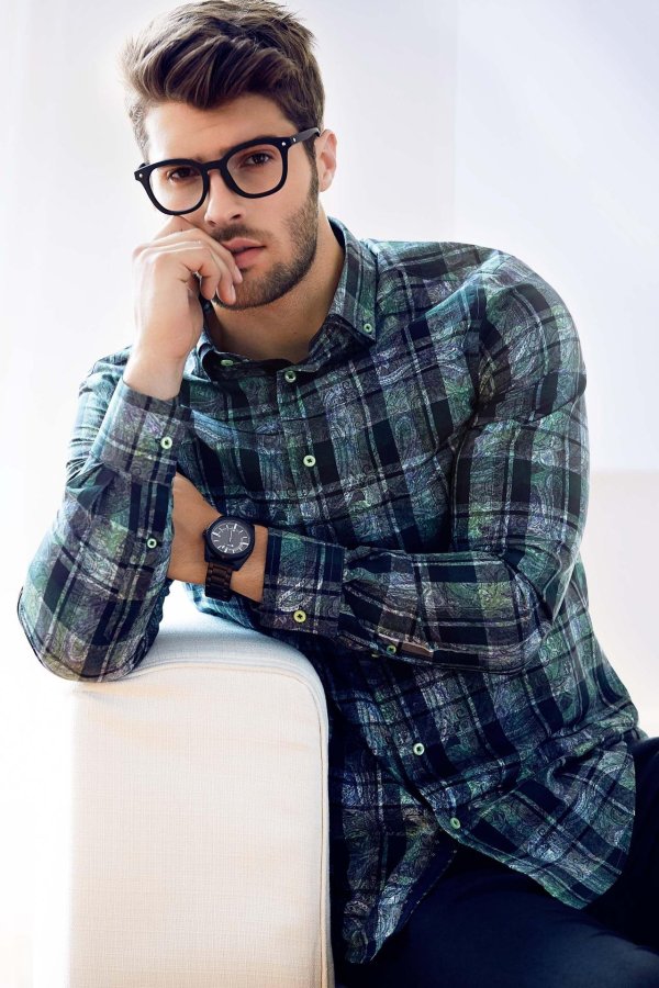 мужская клетчатая рубашка